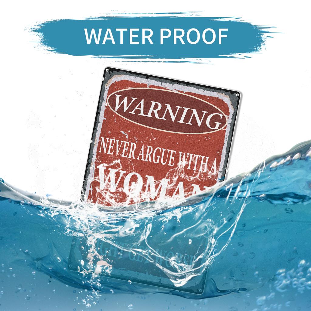 Funny Vintage Foam Wall Art, Antique Metal Tin Plate, Suitable for Home Kitchen Garden Bedroom Bar Bathroom Cafe Decoration