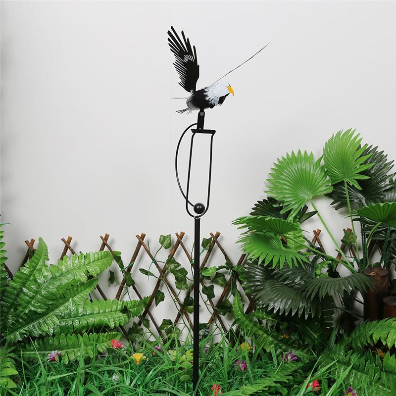M-Modern-Wind Spinners For Yard And Garden Rocking Eagle Decorations, Outdoor Metal Windmills Lawn Ornaments Wind Sculptures, Ea