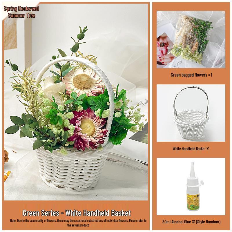 Back-to-School Gift: DIY Eternal Flower Mini Basket Ornament for Team Building & Decoration