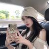 Japanese Trendy Knit Beanie For Winter Women Warm Medium Size Acrylic Hat