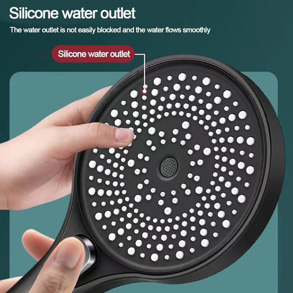 Fashion Large Panel Shower Head High Pressure Handheld Water-saving Sprinkler 3 Modes Adjustable Multi-function Shower Sprayer