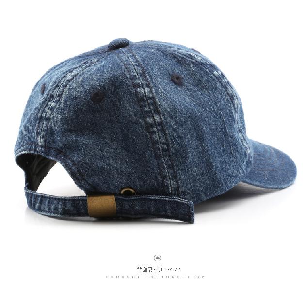 Short-brimmed, solid-color denim baseball cap for outdoor activities, travel, and sun protection for women
