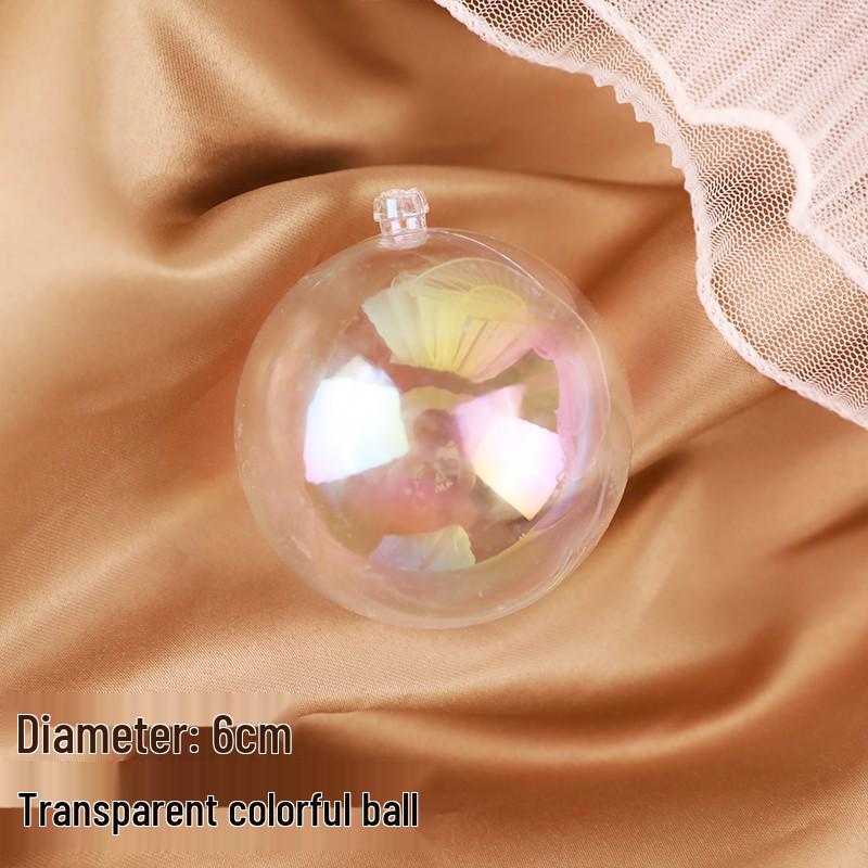 50-Piece Iridescent Wishing Balls: Colorful Transparent Cake Decorations for Birthdays