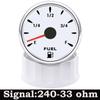A Waterproof 2" 52mm Fuel Level Gauge 0-190ohm 240-33ohm 7 Colors LED Fuel Level Meter For Marine Boat Car Truck 9-32V Universal