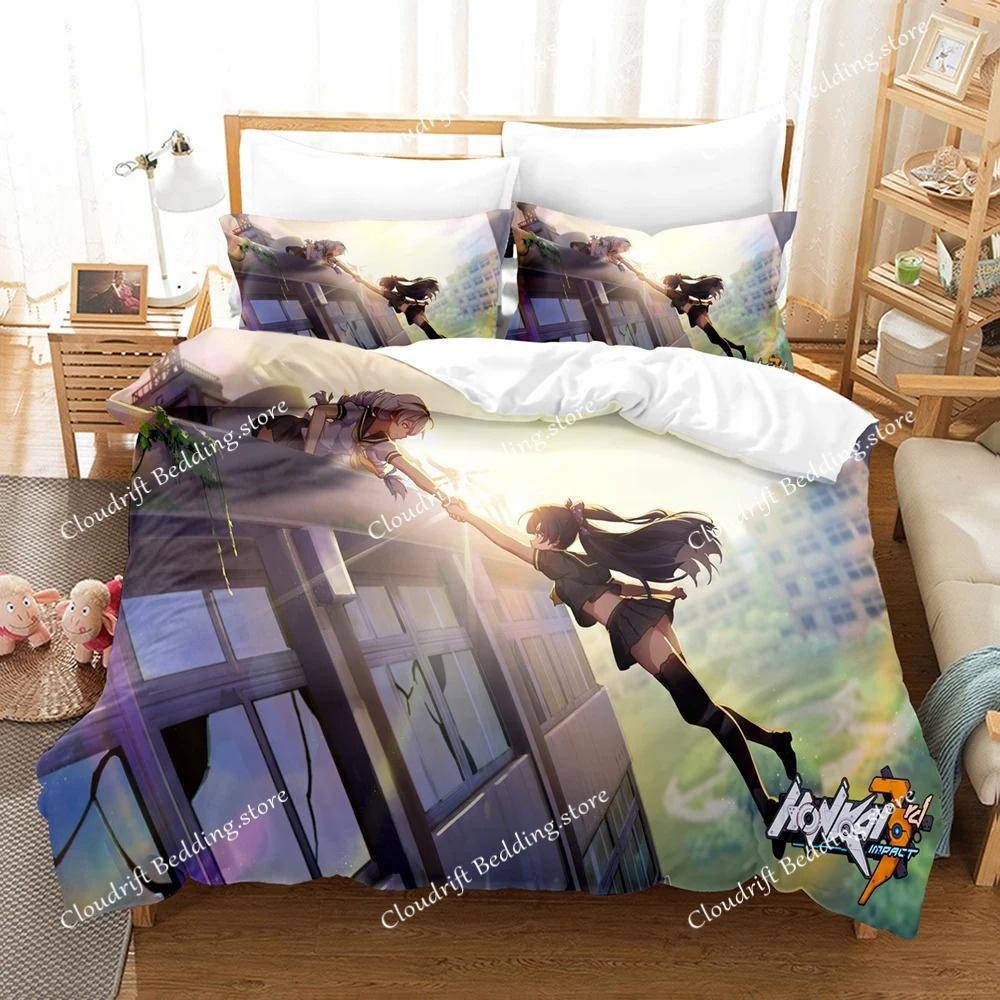 Honkai Impact 3rd Bedding Set Single Twin Full Queen King Size Bed Set Adult Kid Bedroom Duvet Cover Sets 3D Print Kawaii Anime