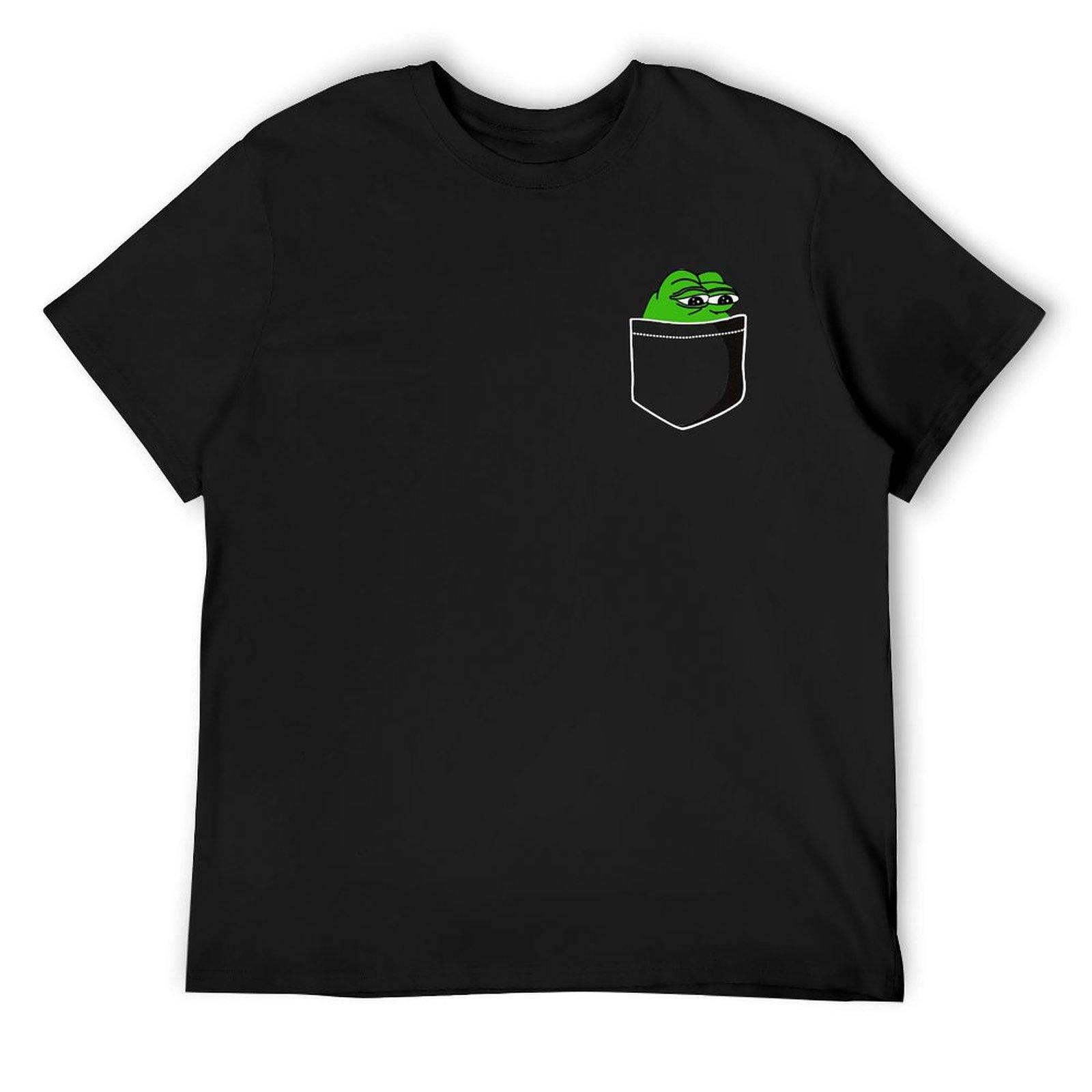 

Frog in pocket T-Shirt anime t shirts graphic t shirts vintage clothes big and tall t shirts for men 4XL