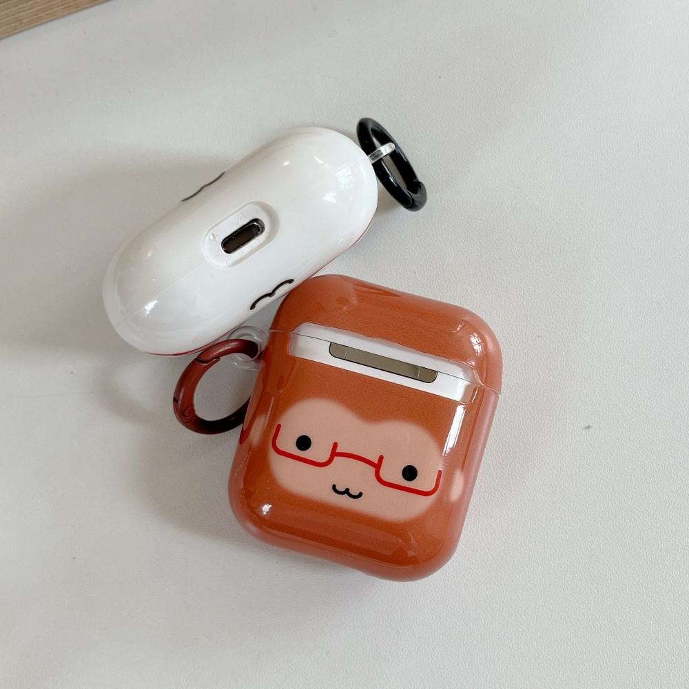 ins Korean monkey puppy expression applies to airpods4 earphone case pro3 new airpodspro2 protective case 3rd generation Apple wireless bluetooth