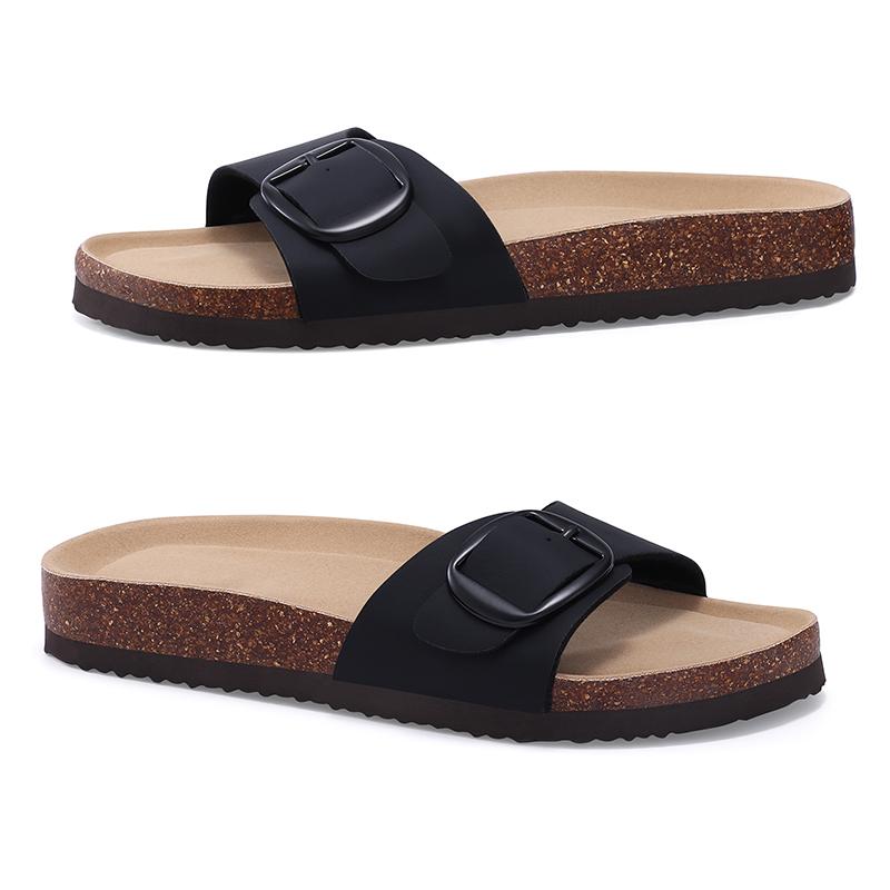 

Fashion Kidmi Women Sllippers New Indoor Slippers With A Metal Buckle PVC Material Comfortable Beach Slippers Breathable Women s Sandals 36