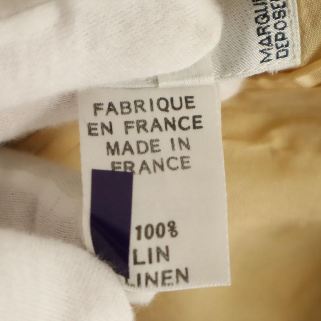 CELINE French linen Midi length Tight Skirt 38 beige Women Used