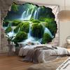 Waterfall breaks through the wall Digital printing polyester wall tapestry suitable for use in living rooms bedrooms bars party