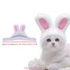 Funny Pet Dog Costume Warm Rabbit Hat New Year Party Christmas Cosplay Accessories Photo Props Headwear