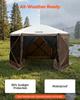 VEVOR Canopy Sidewalls, 1.73 x 1.48 m, Canopy Tent Walls with Waterproof and Sunlight Protection Layer, One-Sided Window Design