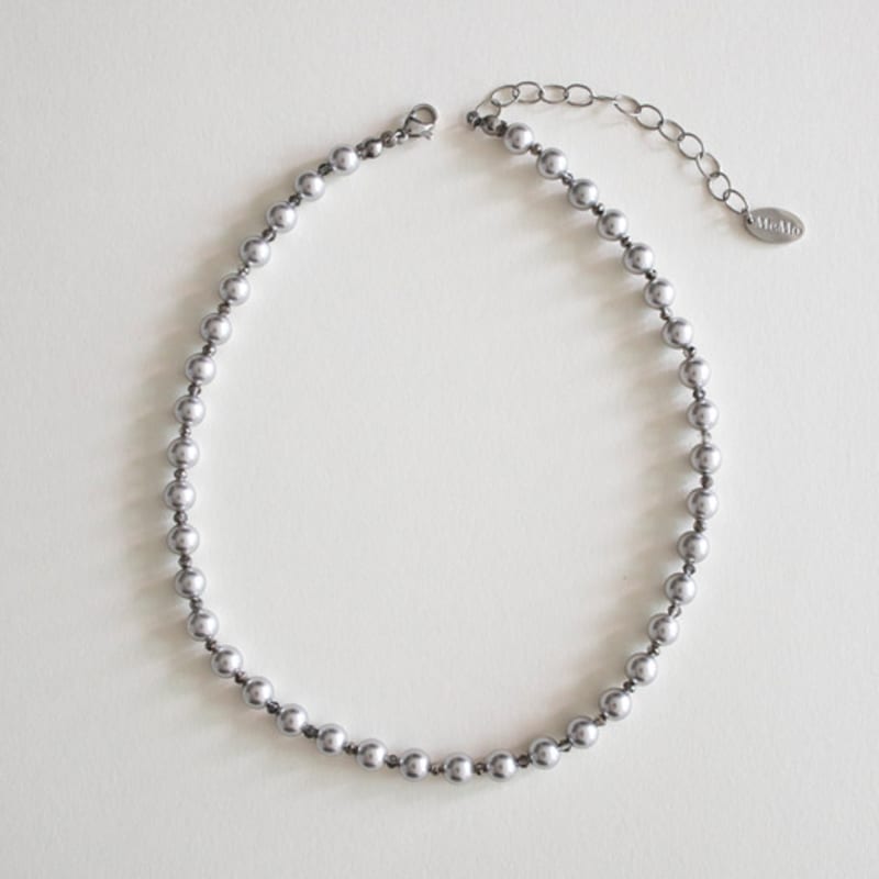 MERRYMOTIVE Bohemian Silver Pearl Necklace