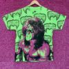 WWE Ripple Junction Neon Green The Ultimate Warrior Allover Print T-Shirt L
