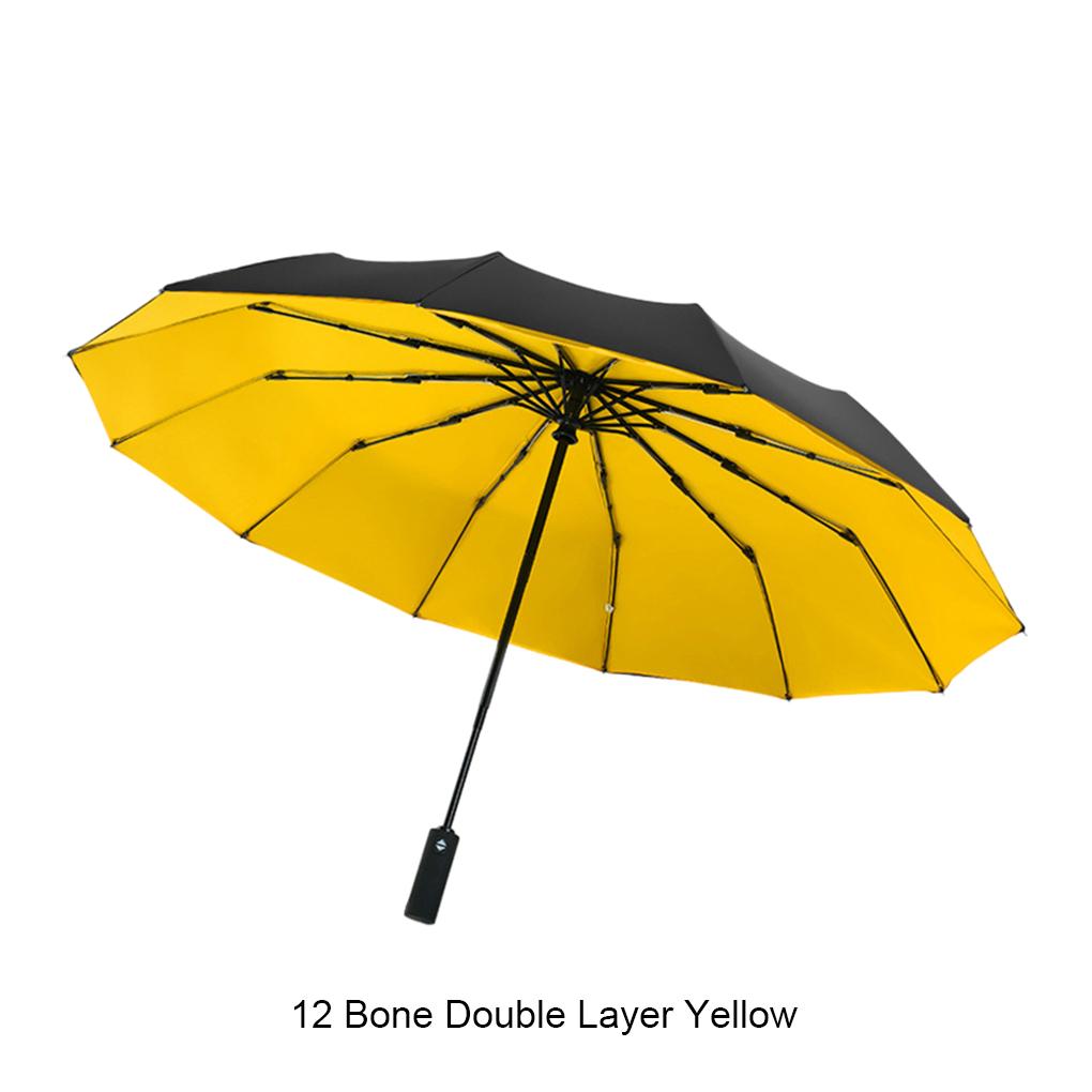 Waterproof Automatic Folding Umbrella For Outdoor Protection 12 Ribs Folding Umbrellas