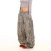 Retro Leopard Print Casual Pants Children's Summer New Mid-high Waist and Thin Street Design Denim Trousers
