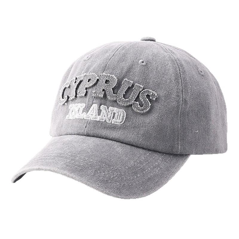 New Icelandic embroidered hat washed and made old Irish alphabet baseball cap men's and women's pure cotton hat