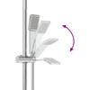 Shower System Set Chrome 100 Cm Stainless Steel