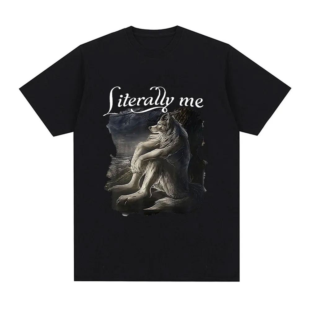 If They Talk Behind Yo Back Fart Wolf Literally Me Funny Meme Emo Tshirt Mens Clothing Harajuku Retro Oversized Cotton T Shirt