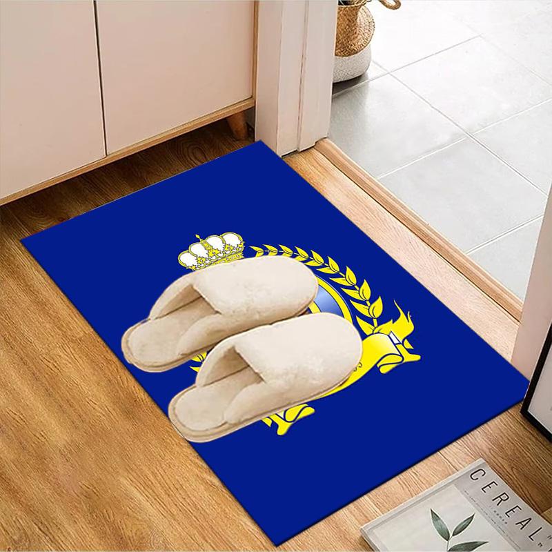 Nassr Football Club Crest Printed Office Carpet Chair Cushion  Entryway Rug, Rugs for Living Room, Bedroom Christmas gifts