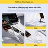 PISEN 100W 3-in-1 Fast Charging Cable, 6A for Apple and Huawei Devices