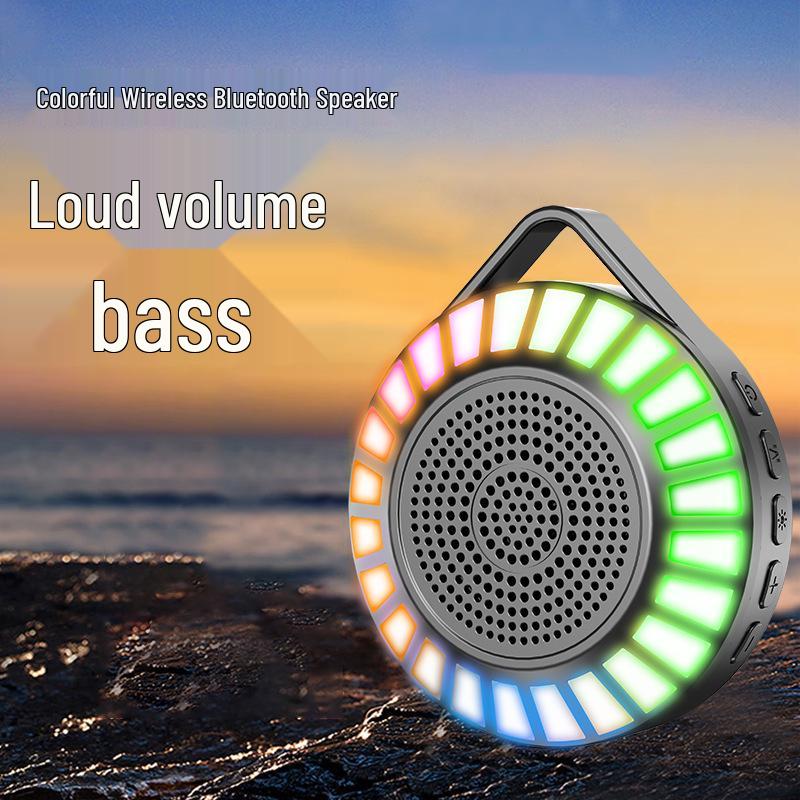 L34 RGB Sound-Activated Bluetooth Speaker with Card Slot - Enhanced Stereo, Noise Reduction, Cool Bass, Long Battery Life