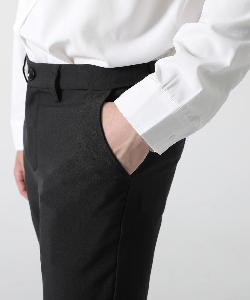 Jikeulib Hidden Side Banding Tapered Stretch Slacks