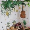 Ms7230 Plant Vine Lantern Star Wall Sticker Living Room Bedroom Home Background Decoration Self-Adhesive Wall Sticker