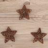 6Pcs DIY Crafts Natural Rattan Stars for Wedding Party Christmas Decoration(Coffee)