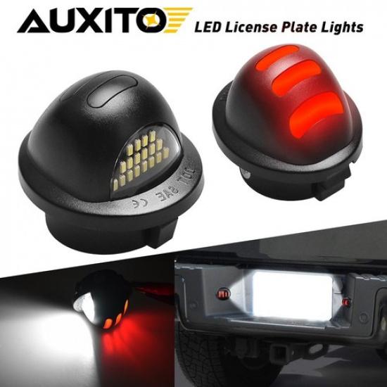2X AUXITO For 1990-2014 Ford F150 Red Neon Tube LED License Plate Tag Light EOA