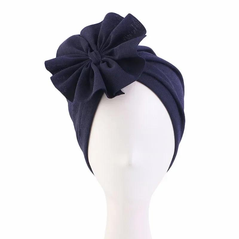 Bowknot Turban Indian Women Muslim Hijab Stretch Chemo Cap Cancer Hat Hair Loss Cover Head Scarf Wrap Beanies Bonnet Headwear