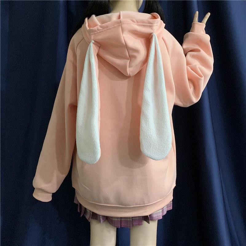 Hooded Sweatshirt Bunny Hoodie Kawaii YCYU Women Kawaii Bunny Ear