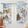 2 Stück, 2D-Flachdruck Vorhänge Winterwunderland(2) Vielseitig 100% Polyester (ohne Stange) Alle Jahreszeiten Perfekt für Schlafzimmer