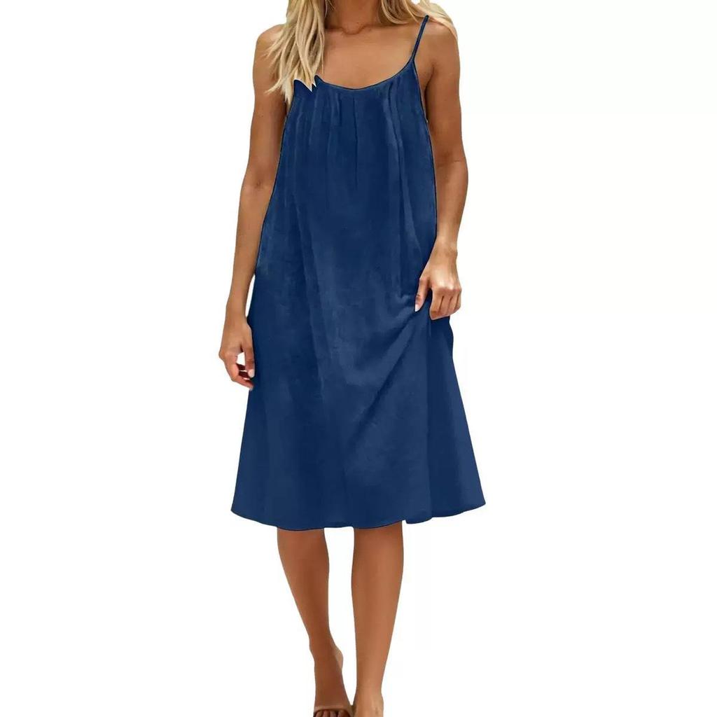Europäisches & Amerikanisches Damen Strand Resort Spaghettiträger Kleid - Sexy Kurzer Rock Bikini Cover-up Stil