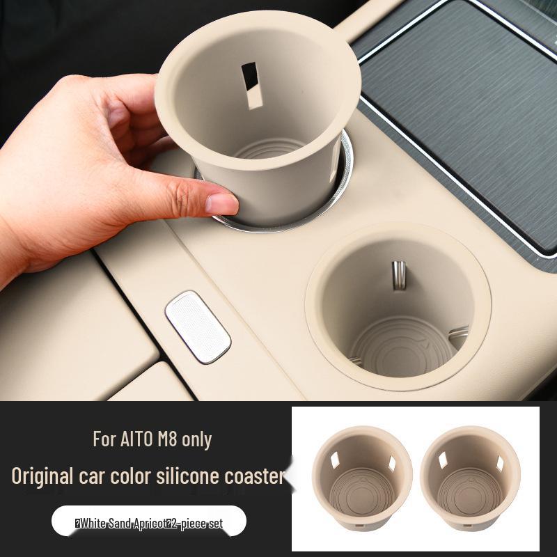 AITO Three-Row Cup Coaster & Holder Storage Box for Car Interior Decoration