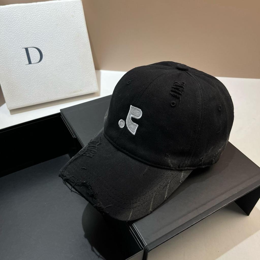 Unisex Embroidery Water Mill Cotton Baseball Cap Outdoor Youth Spray Color Personality Ripped Cap Tide