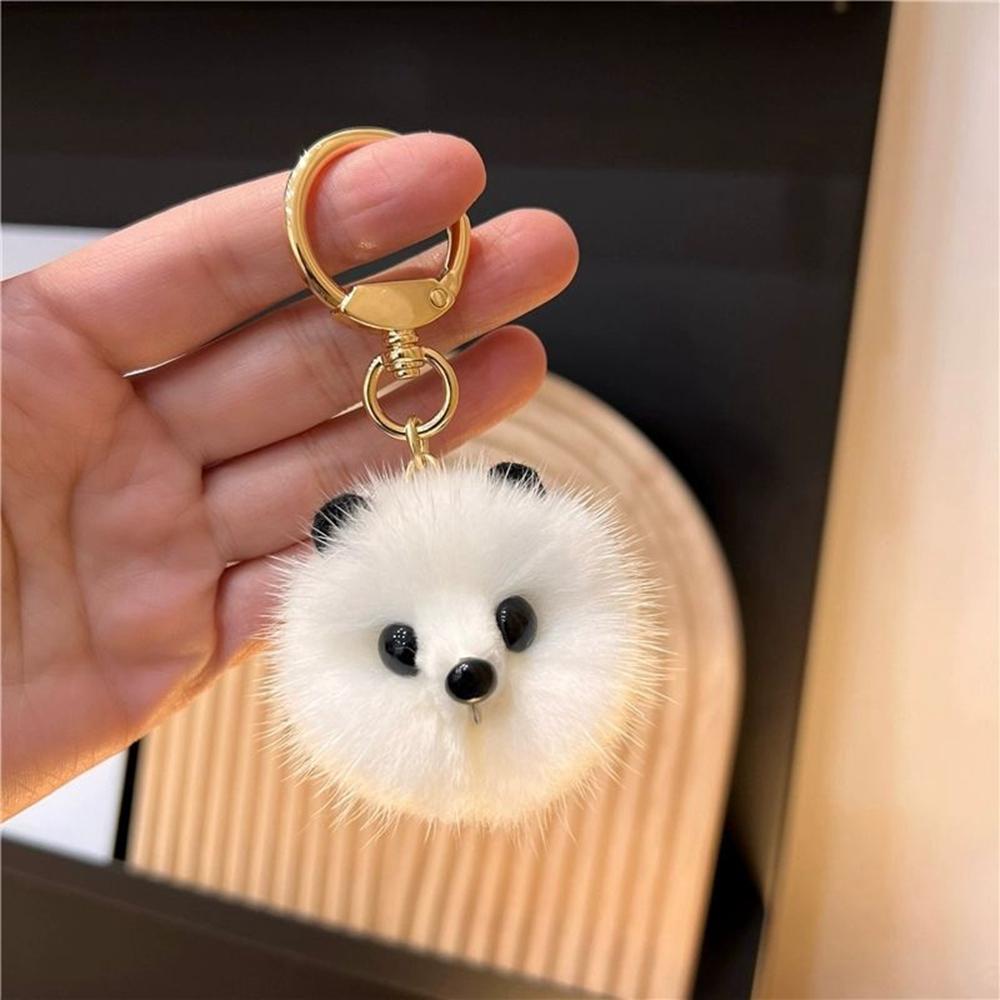 Hochwertiger 5CM Kawaii Plüsch Schlüsselanhänger Niedlicher Nerz Angora Kaninchen Langhaariges Kaninchen Weicher Anhänger Handtasche Autoschlüsselhalter Spielzeug