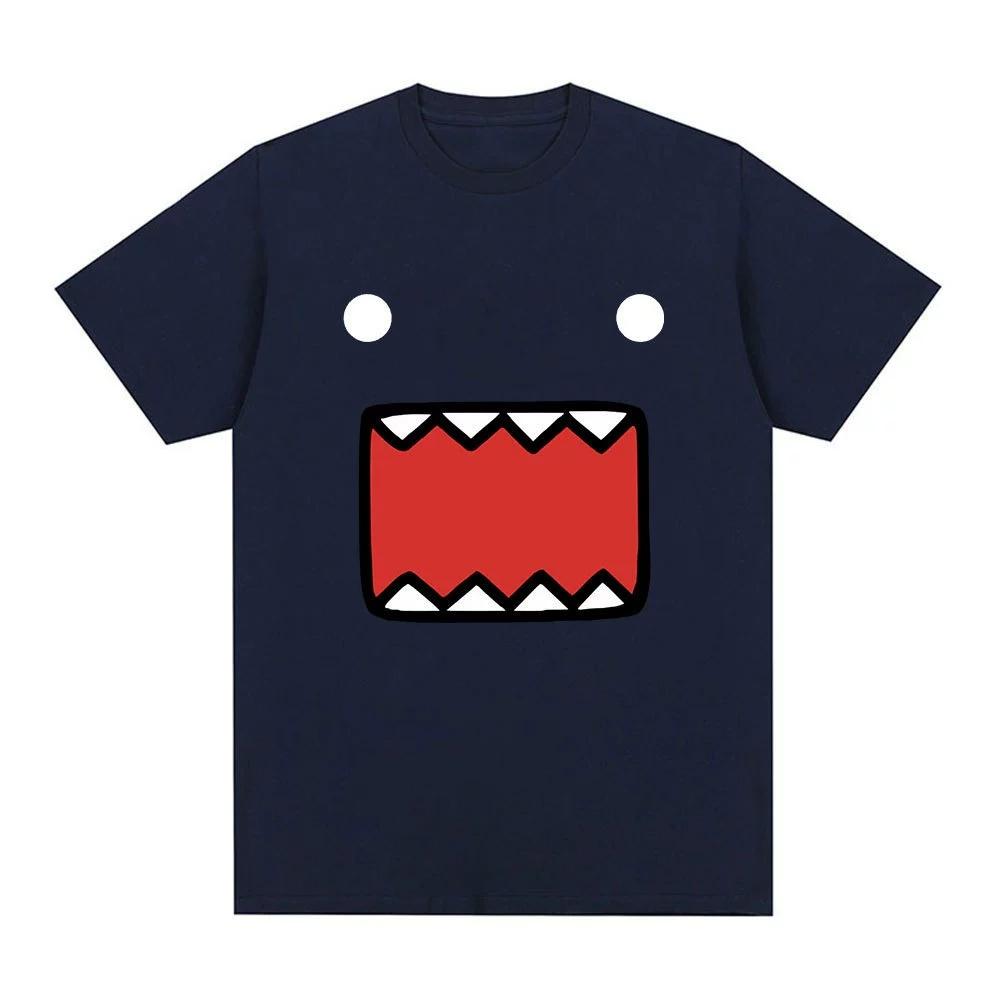 

Domo Kun Doll Face Pattern Spring and Autumn Mens and Womens Casual Loose Short sleeved Tshirt 4XL
