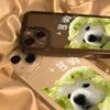 Couple vegetable dog black and white for iPhone17 mobile phone case 16pro niche Apple 15 all-inclusive 14 cute ins
