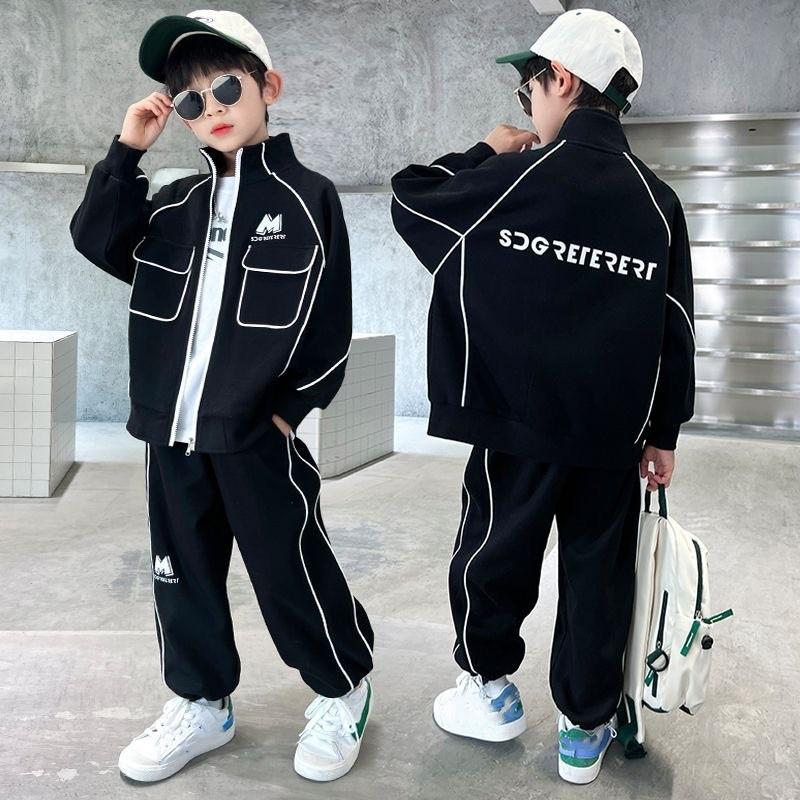 Completo Sportivo Primavera/Autunno per Ragazzi Adolescente Giacca Casual + Pantaloni Bel Set Due Pezzi