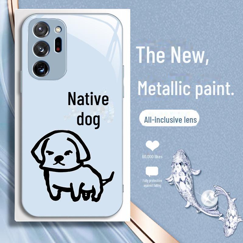 Lustige Cartoon Flüssigglas Hülle für Samsung Galaxy Note 20 - Einfaches, Kreatives, Sturzsicheres Design