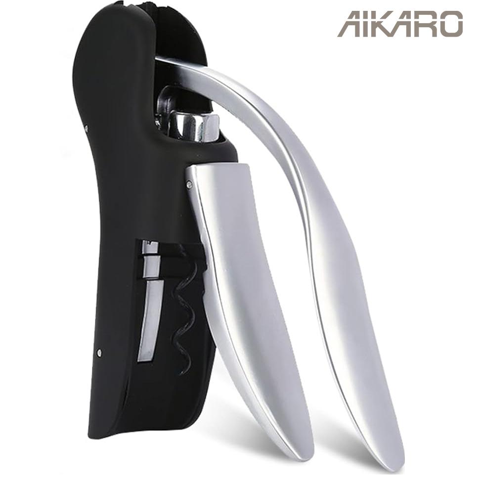 Manual Wine Opener Compact Vertical Corkscrew Heavy Duty Stainless Steel Bottle Opener Bar Tool