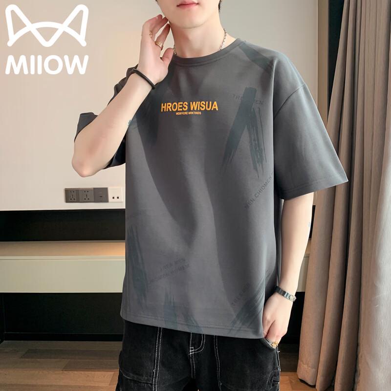 MiiOW Men's Casual Short Sleeve T-Shirt