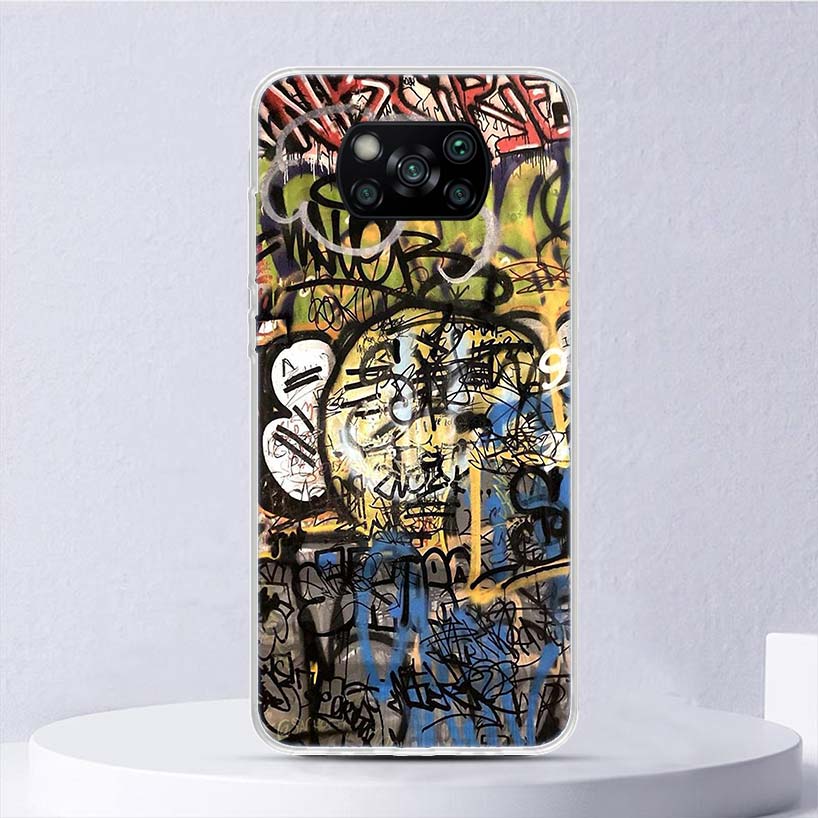 Graffiti Fashion Cool Soft Case For Xiaomi Poco X7 X6 X5 X4 X3 Nfc F7 Ultra F6 F5 Pro Phone Cover F4 Gt F3 M5S M4 M3 M5 M6 Coque