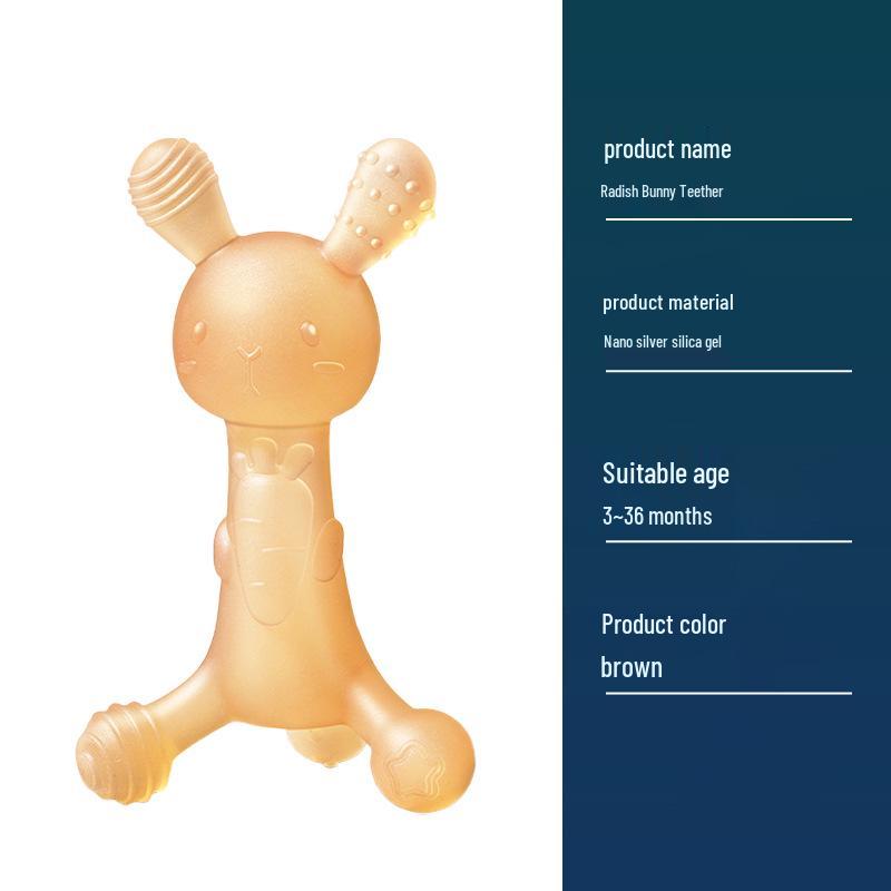 Massaggiagengive in silicone: Giocattolo Bollibile, Antiaderente e Masticabile per l'Esplorazione Orale e il Sollievo dalla Dentizione.