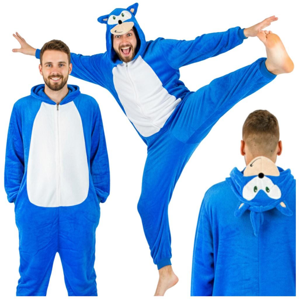 Kigurumi pigiama intero da uomo tuta intera costume sonic Costume Onesie A103 - M