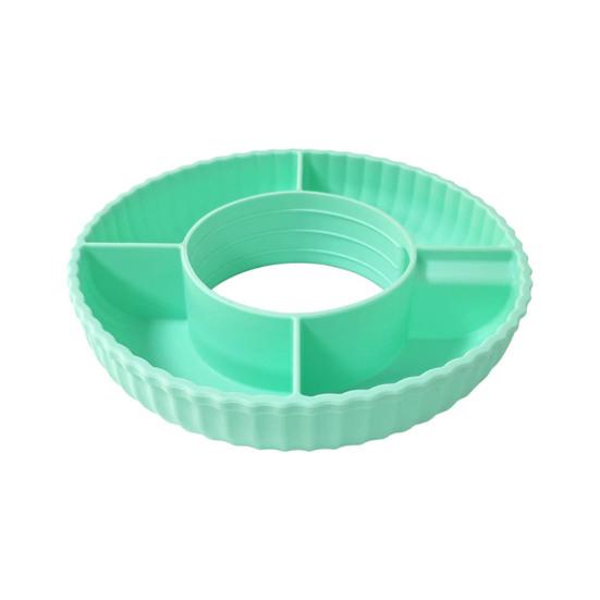 Snack Bowl Silicone Snack Platter for 40 Oz Cups Reusable Snack Tray 4-Compartment Snack Container for Cup Accessories Easy To Clean Serving