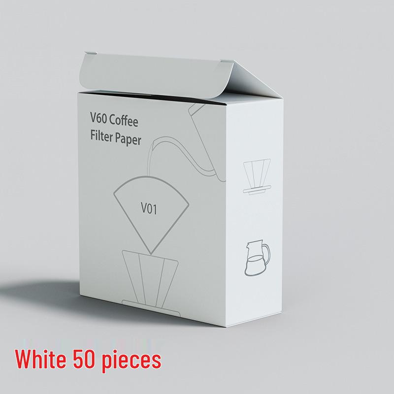 Premium Cone-Shaped Disposable Coffee Filters, Food Grade, Compatible with V60 for 1-4 Servings.