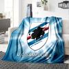 Sam-pdoria Team Crest Design Flannel Blanket, Soft Polyester, Modern Design, All-Season for Camping, Travel, Gifts for holidays or birthdays