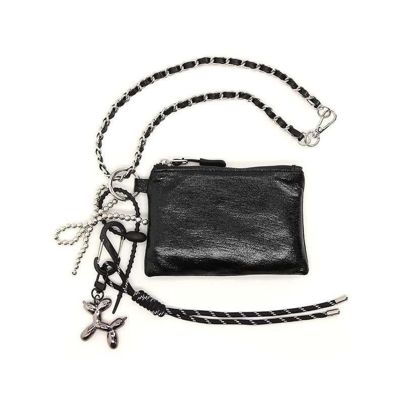 

[Kashkash] Jingling charm with mini pouch 10-00-01850 ladies BK F